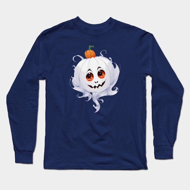 A funny halloween boo pumpkin Long Sleeve T-Shirt by halazidan